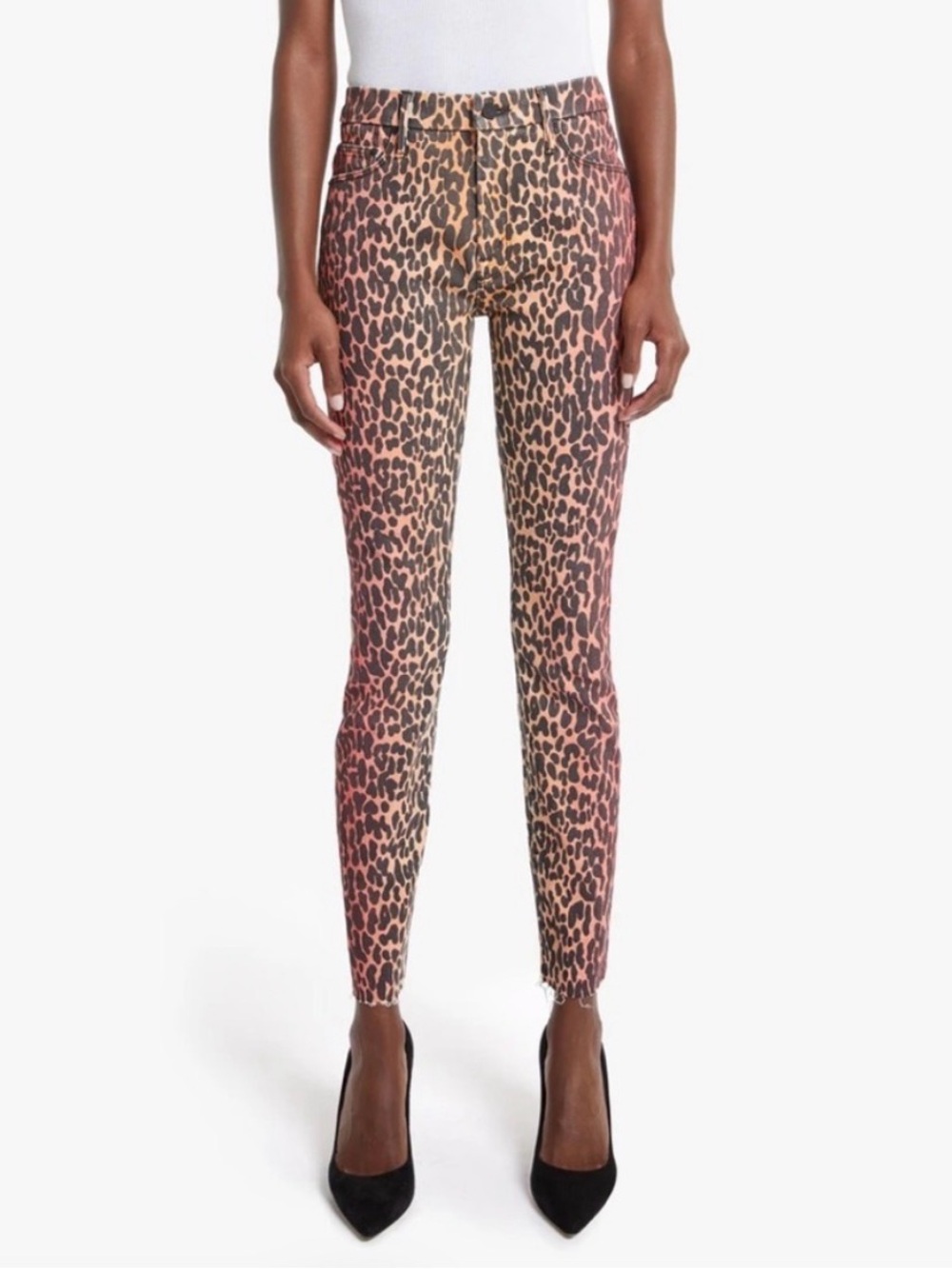 Mother the Looker Fray Ankle Multi Color Cheetah Print- Lisa Frank-ish